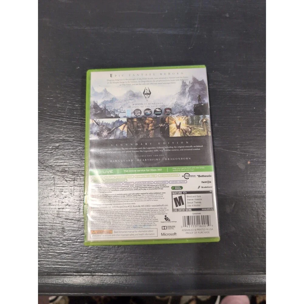 The Elder Scrolls V: Skyrim Legendary Edition (Microsoft Xbox 360) Untested